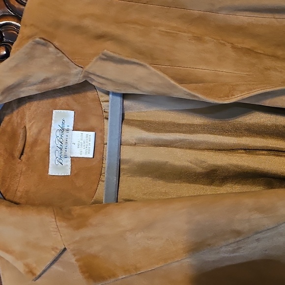 Brooks Brothets Tan Suede Blazer Brooks Brothers Size 2 Butter Soft - Picture 2 of 4